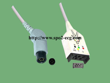 China DIN-de Kabel van de Veiligheidsecg Boomstam 9 Voet/Ééndelige ECG-Kabel met Breuk en Klem leverancier