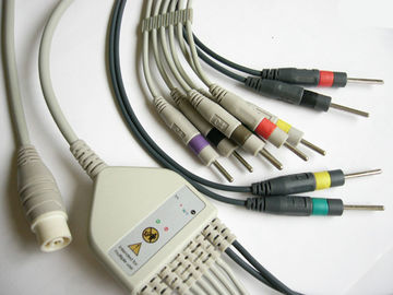 China NEC Medische Zachte en Duurzame de Kabel Ééndelige DIN3.0 CEI AHA van de electrocardiogrammachine leverancier
