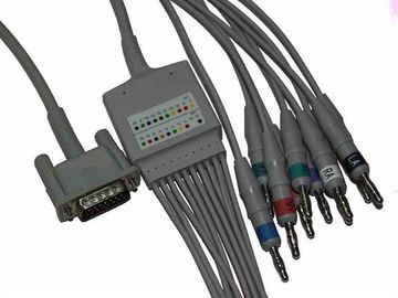 China Philips-de Kabeltpu Materiaal van de electrocardiogrammachine met Ce ISO13485 van de 3,8 Meter Grijs Draad leverancier