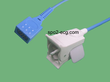 De klem van de Datex_Pediatricvinger, 3ft blauwe kabel &amp; de sensor van DB9M 9 pin_SAF-F_spo2 leverancier